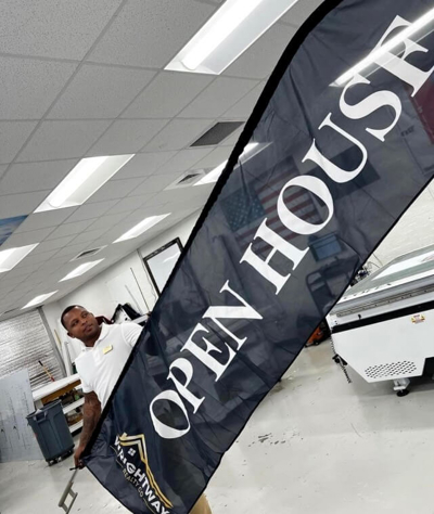 Real Estate Feather Flag Photo